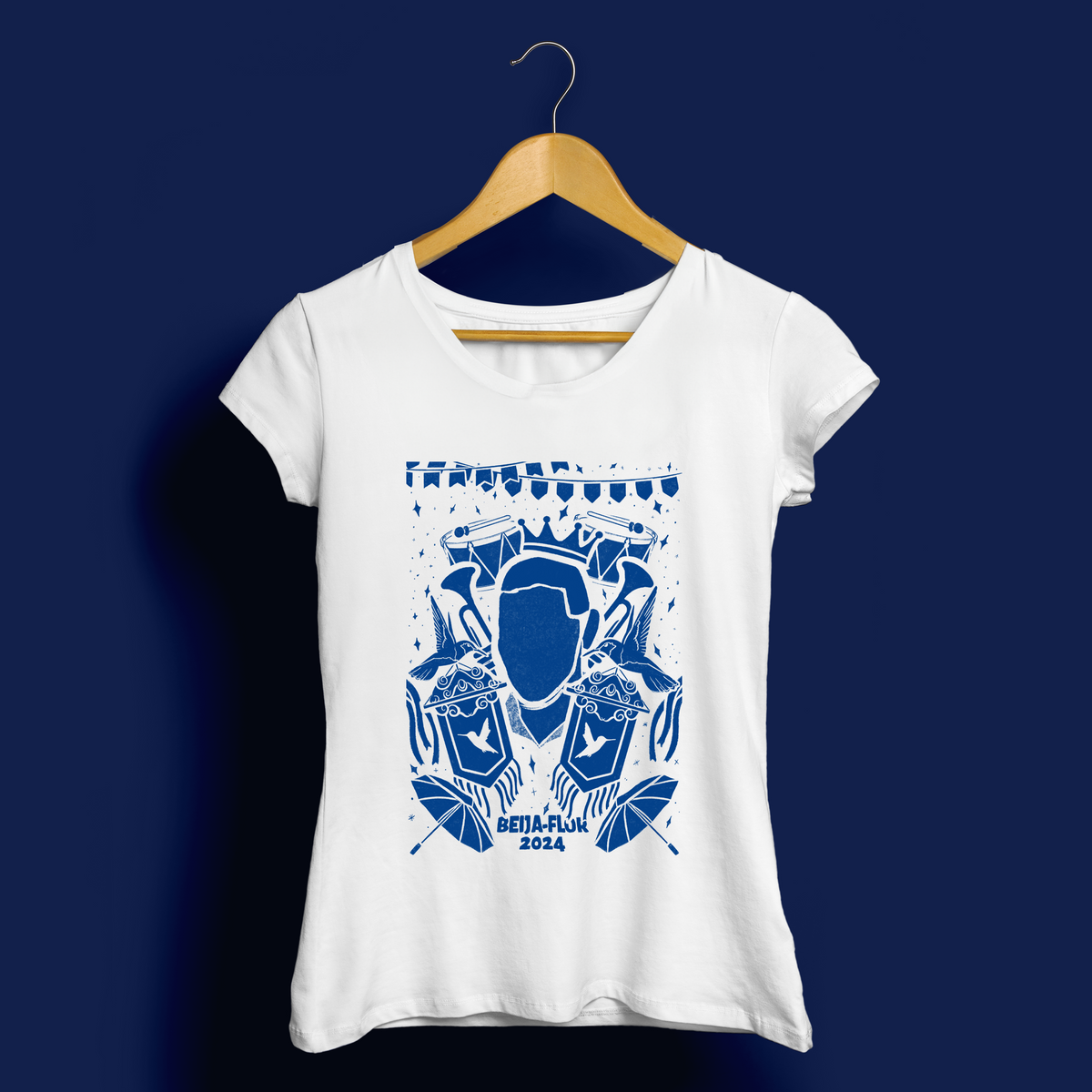 Nome do produto: Beija-Flor 2024: Camiseta Arte Azul