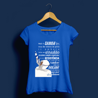 Nome do produtoBeija-Flor 2018: Mas o samba faz essa dor dentro do peito ir embora: Camiseta Babylong