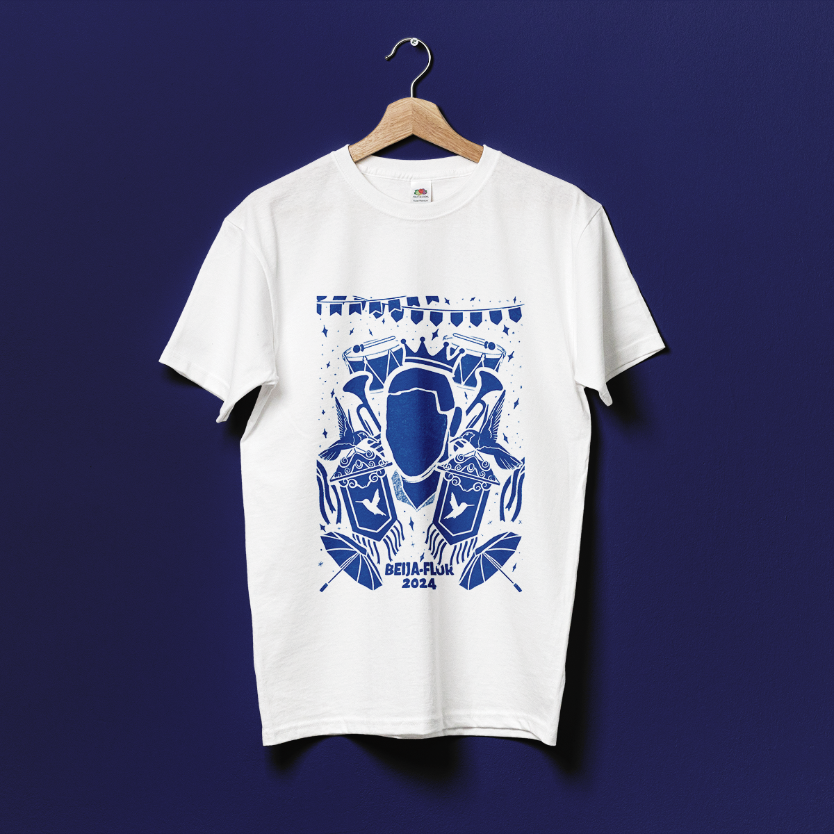 Nome do produto: Beija-Flor 2014: Camiseta Arte Azul