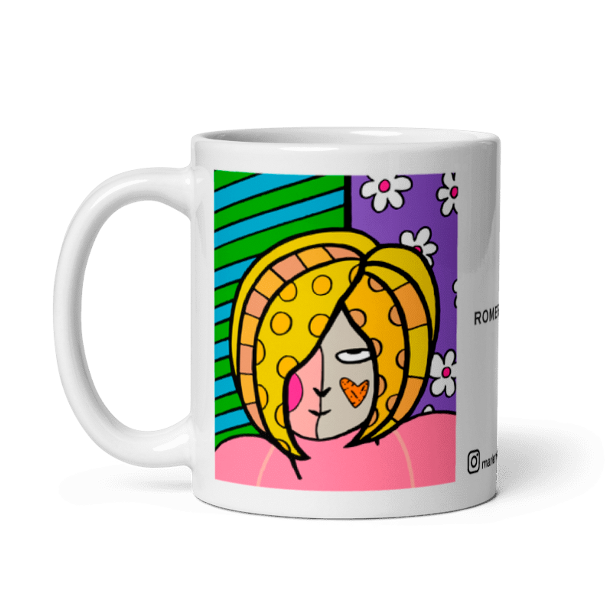 Nome do produto: CANECA - MARLENE por ROMERO BRITTO