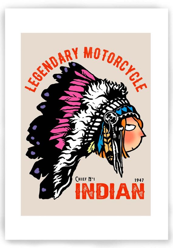 POSTER - LEGENDARY MOTORCYCLE INDIAN