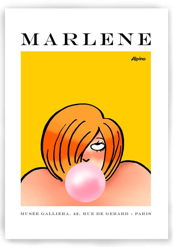 POSTER - MARLENE BOLA DE CHICLETE