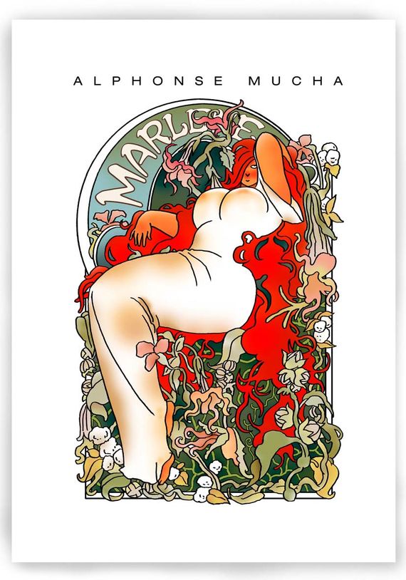 POSTER - MARLENE por ALPHONSE MUCHA