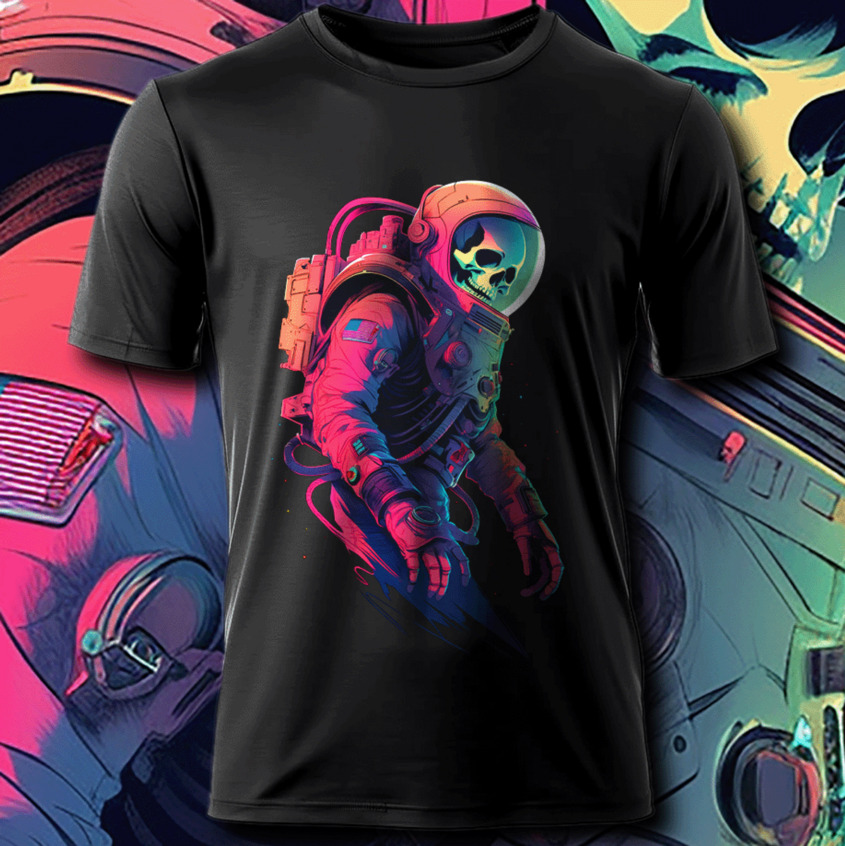 Nome do produto: Camiseta Skull Astronauta