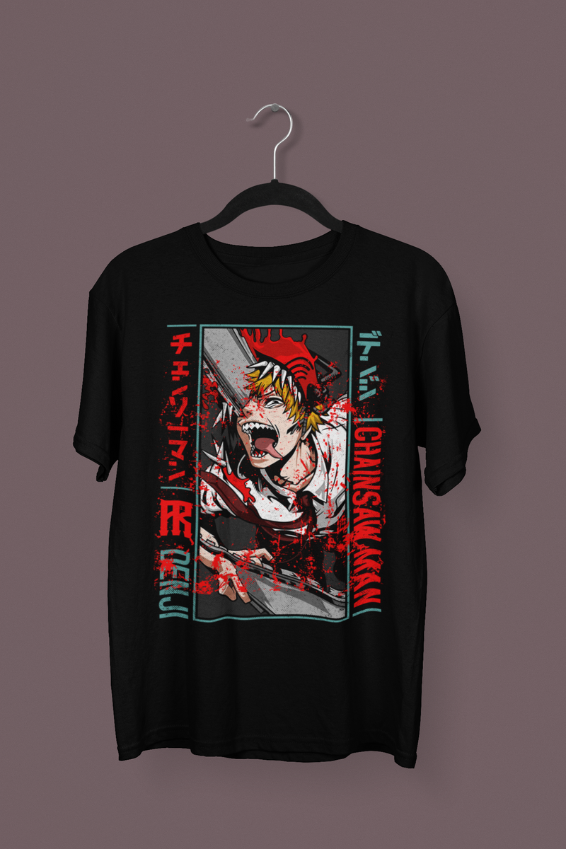 Nome do produto: Chainsaw Denji Transformando - T-Shirt Classic