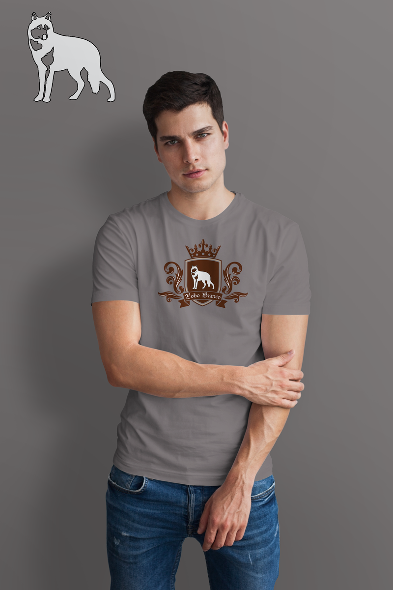 Nome do produto: Camiseta Quality Brasão Lobo Rei