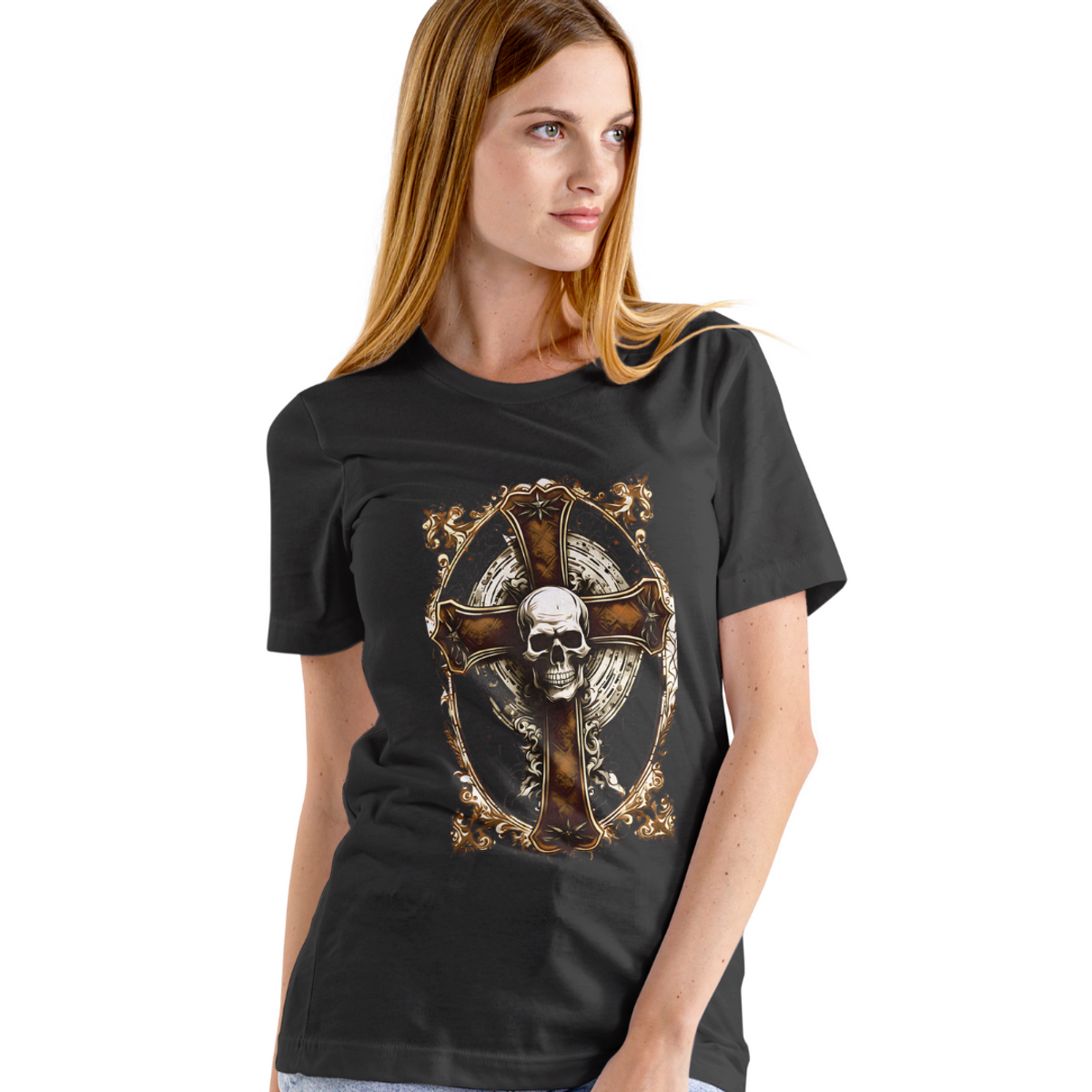 Nome do produto: Lobo Branco Vip 2024 red cross skull feminina