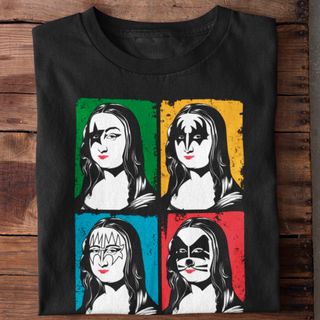 Nome do produtoCamiseta Unissex - Mona lisa rockstar