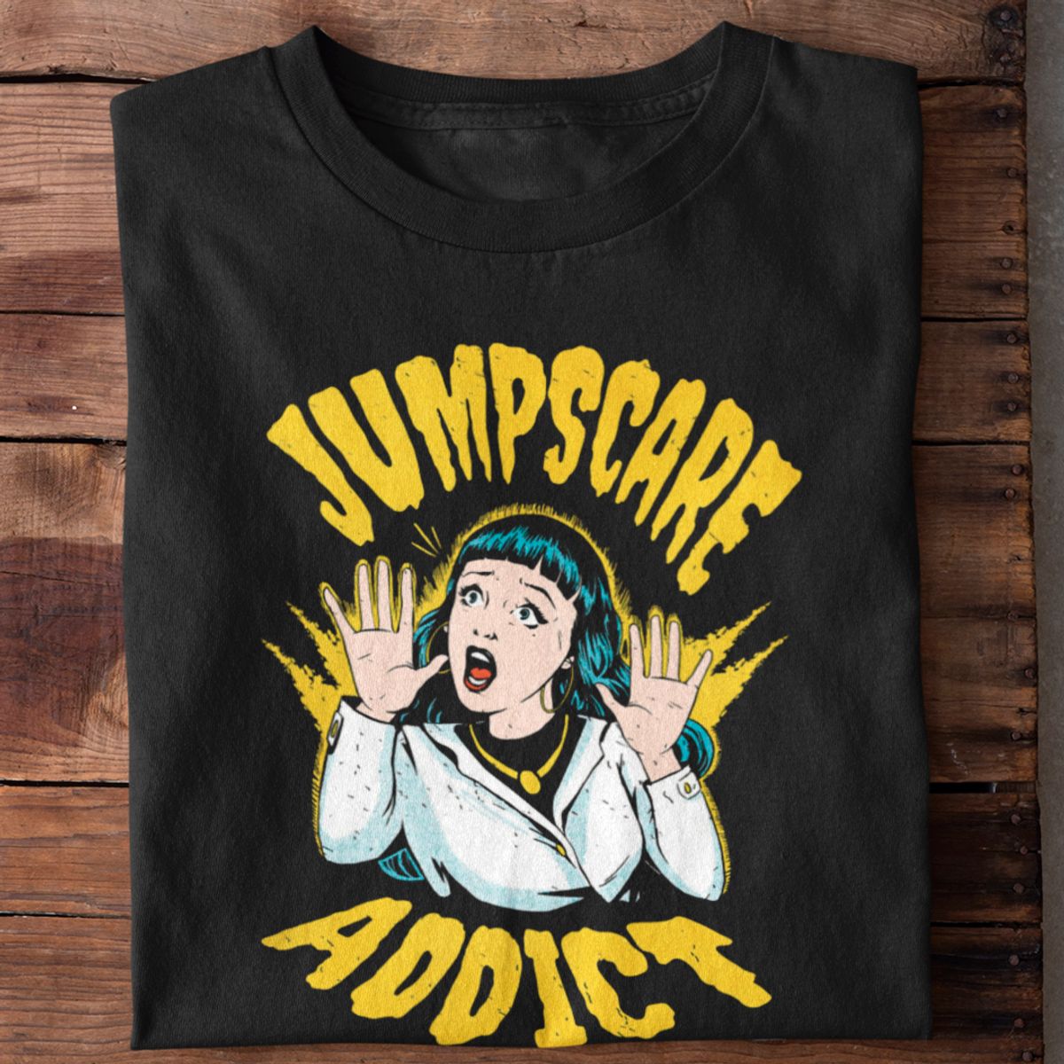 Nome do produto: Camiseta Unissex - Jumpscare Addict