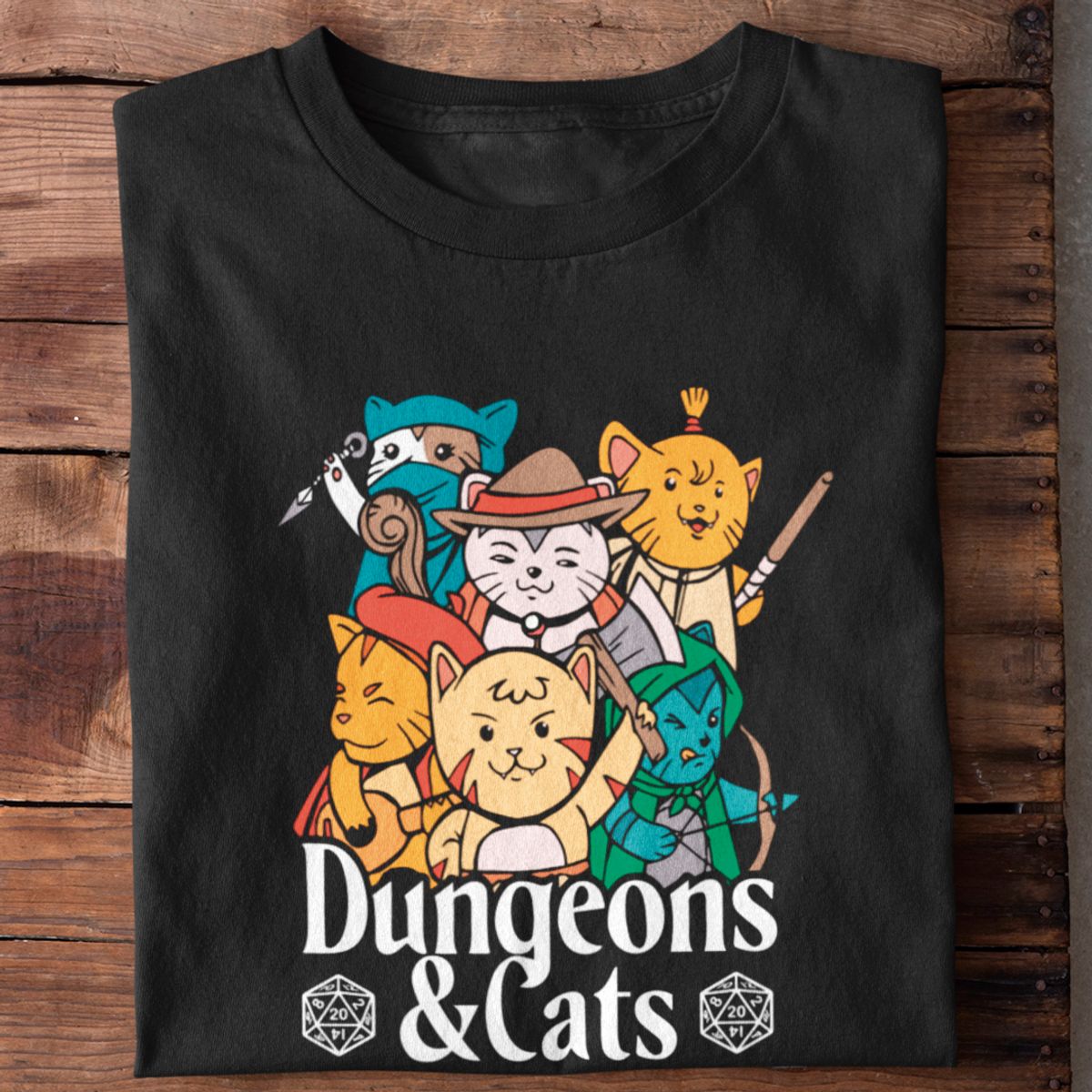 Nome do produto: Camiseta Unissex - Dungeons e Cats