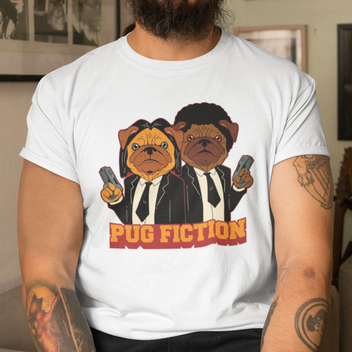 Nome do produto: Camiseta Unissex - Pug Fiction