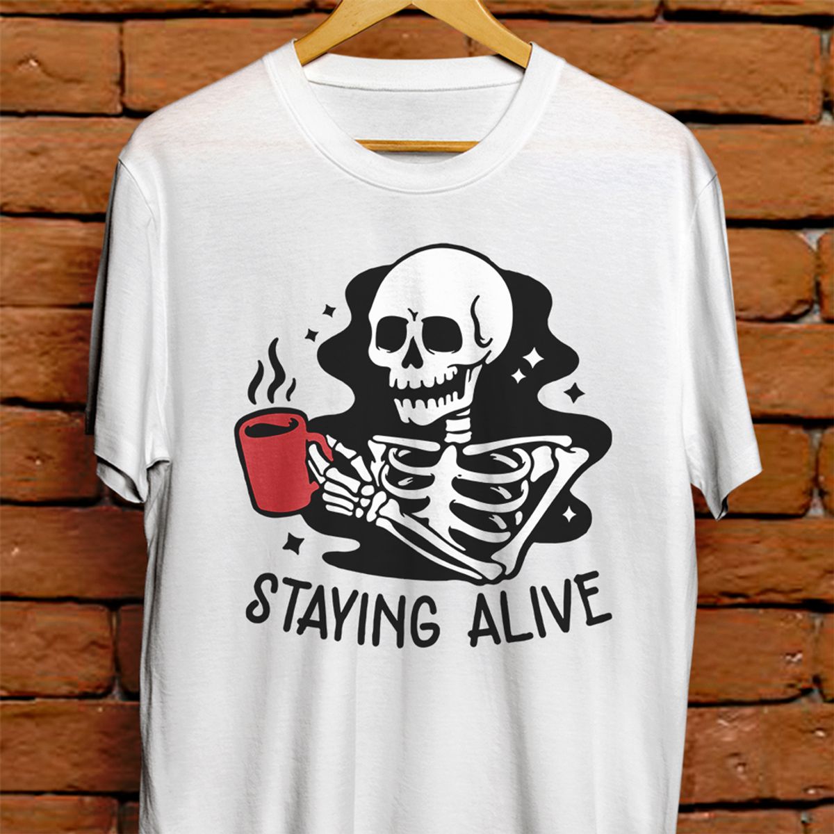 Nome do produto: Camiseta Unissex - Staying alive