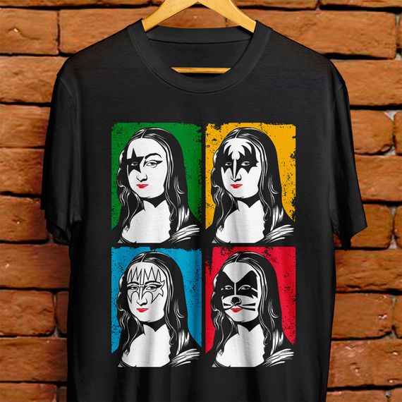 Camiseta Unissex - Mona lisa rockstar