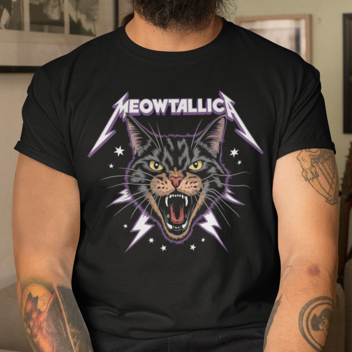 Nome do produto: Camiseta Unissex - Meowtallica