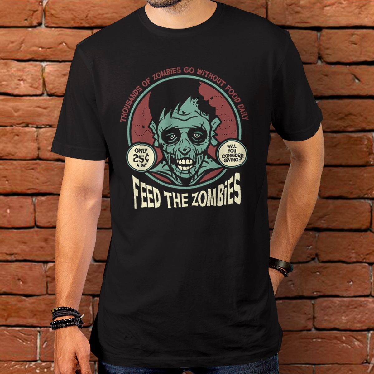 Nome do produto: Camiseta - Feed the zombies