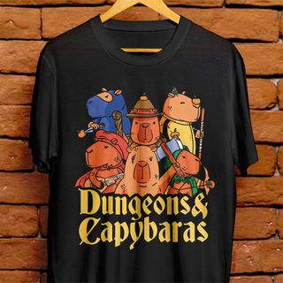 Camiseta Unissex - Dungeons and capybaras