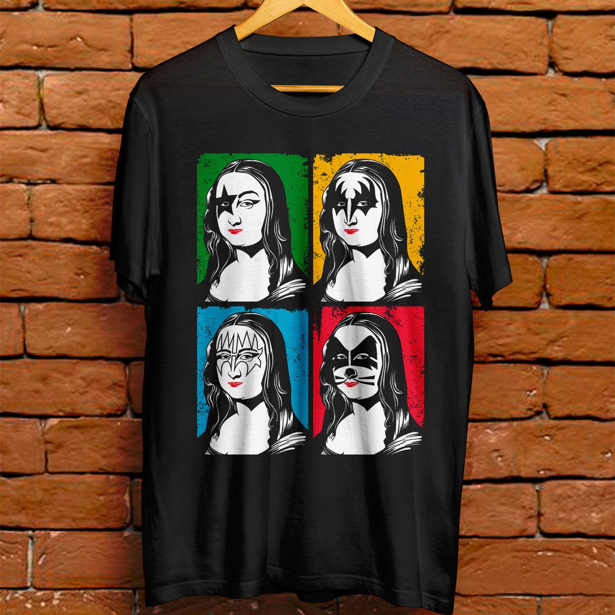Nome do produto: Camiseta Unissex - Mona lisa rockstar