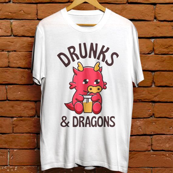 Camiseta - Drunks e dragons
