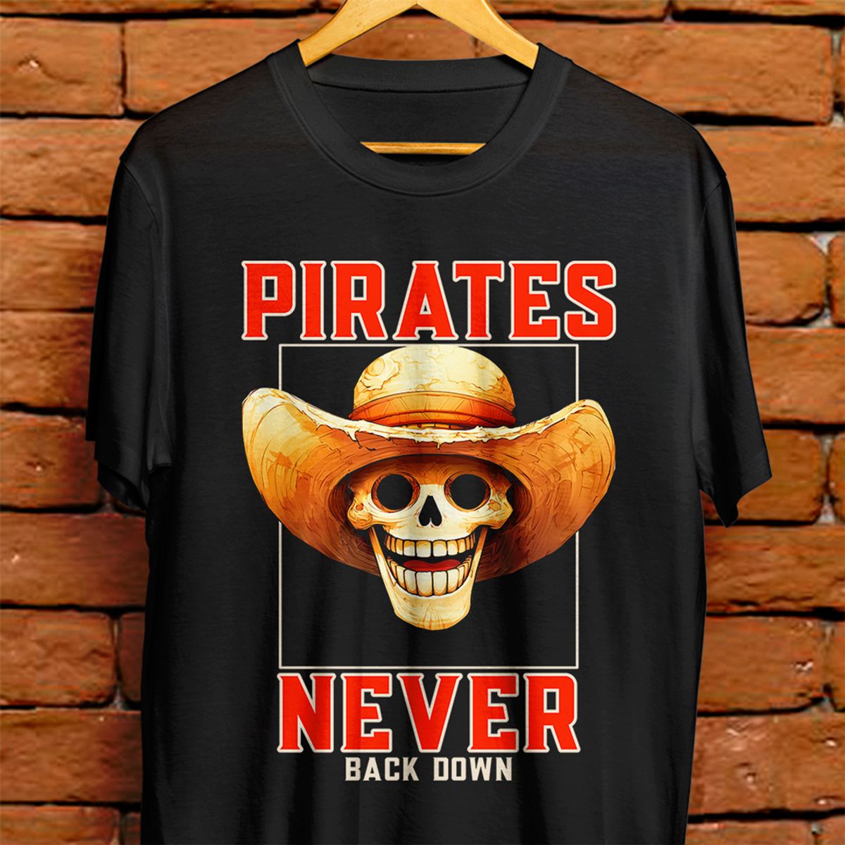 Nome do produto: Camiseta Unissex - Pirates never back down