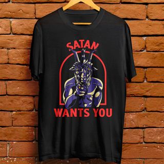 Camiseta masculina - Satan wants you