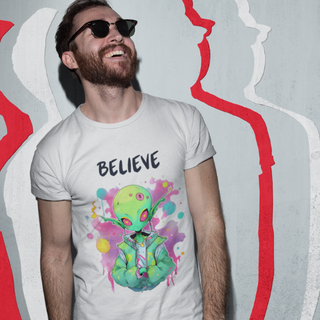Camiseta Alien Believe - Divertida e única 