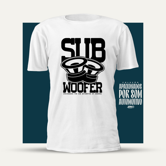 Camiseta Branca #Subwoofer