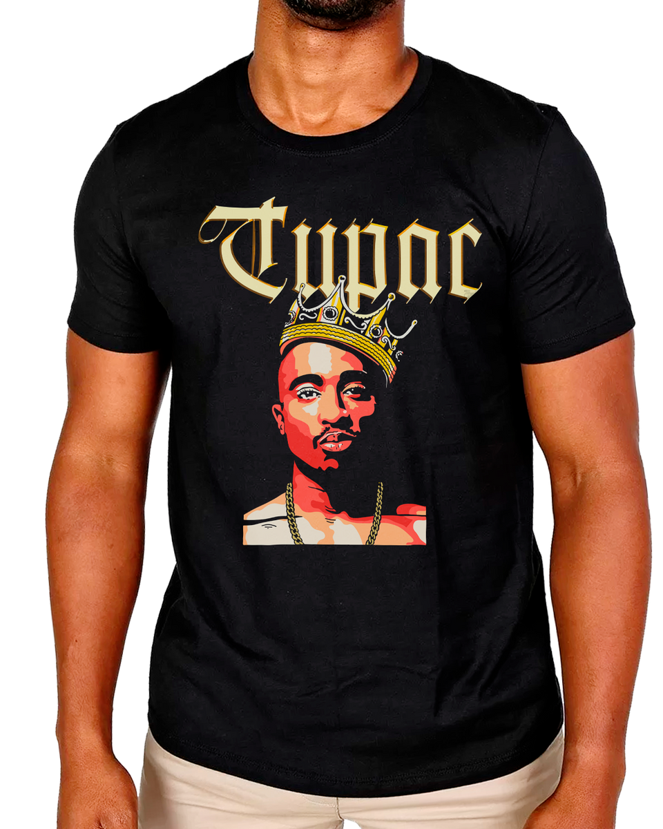 Nome do produto: T-Shirt Masculino Tupac Letra