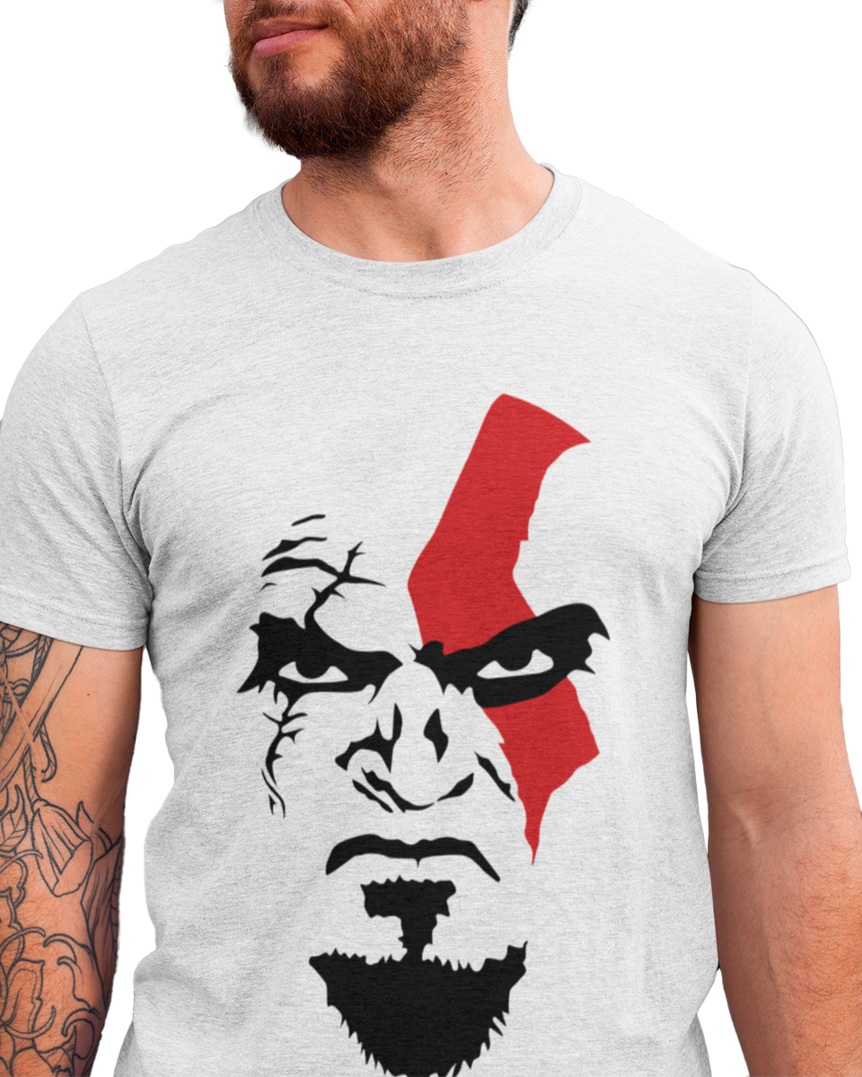 Nome do produto: T-Shirt Masculino Kratos God of War Rosto