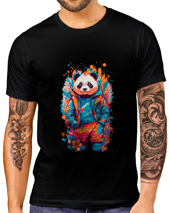T-Shirt Masculino Panda Collors