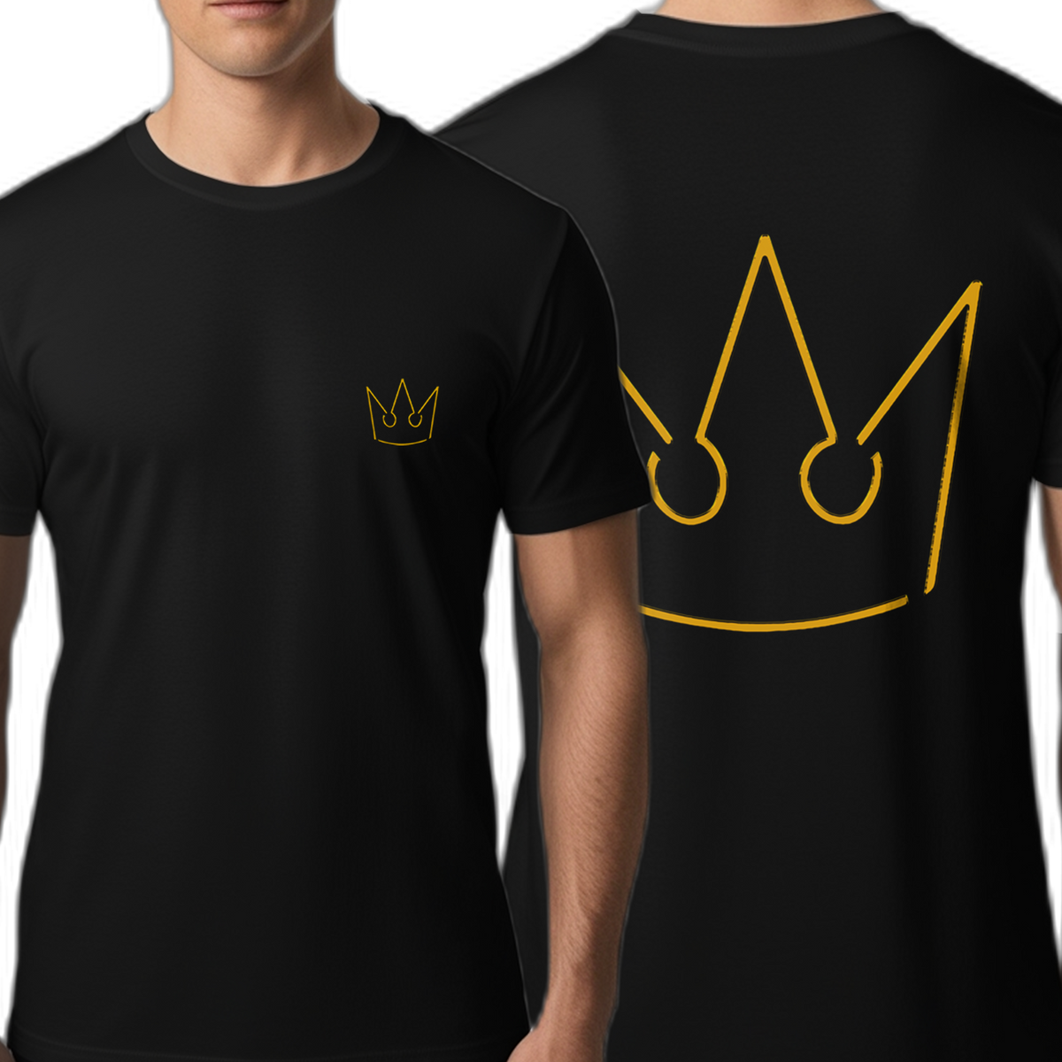 Nome do produto: T-Shirt Masculino Coroa de Ouro