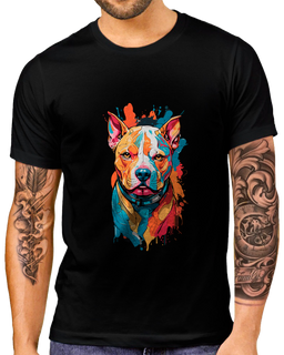 T-Shirt Masculino Cachorro Arte