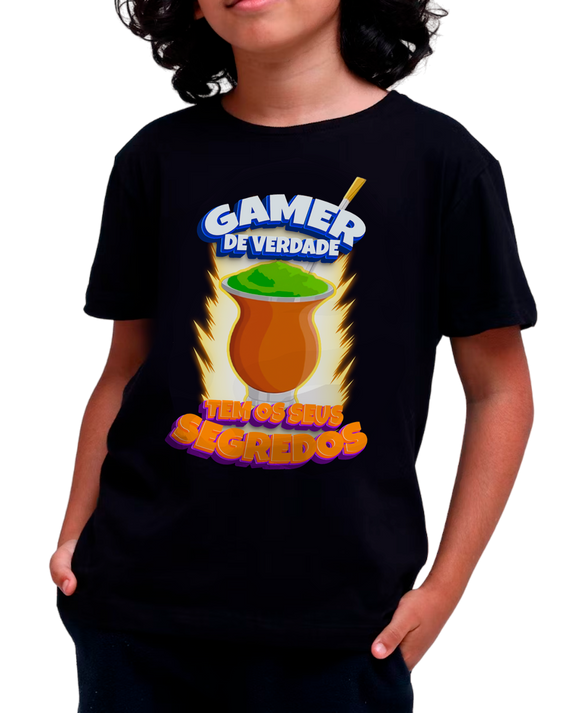 T-Shirt Intantil (10 a 14anos) Gamer de Verdade