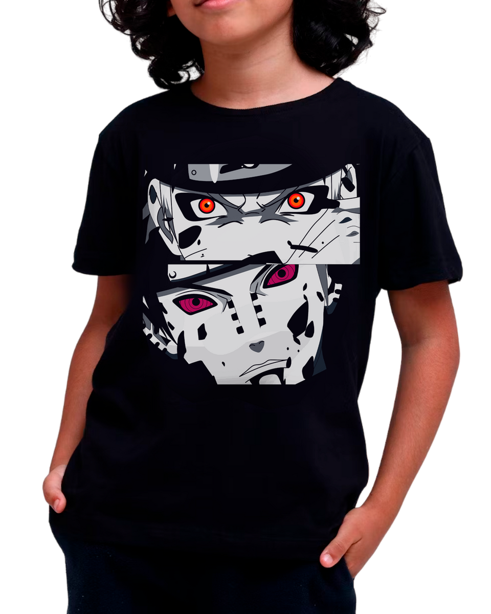 Nome do produto: T-Shirt Intantil (10 a 14anos) Naruto e Pain