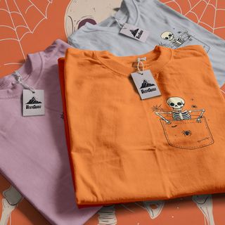 Nome do produtoCamiseta Skull: O Toque Perfeito de Rebeldia no Seu Look!