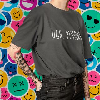 Nome do produto Ugh, Pessoas T-Shirt para os Amantes da Introversão