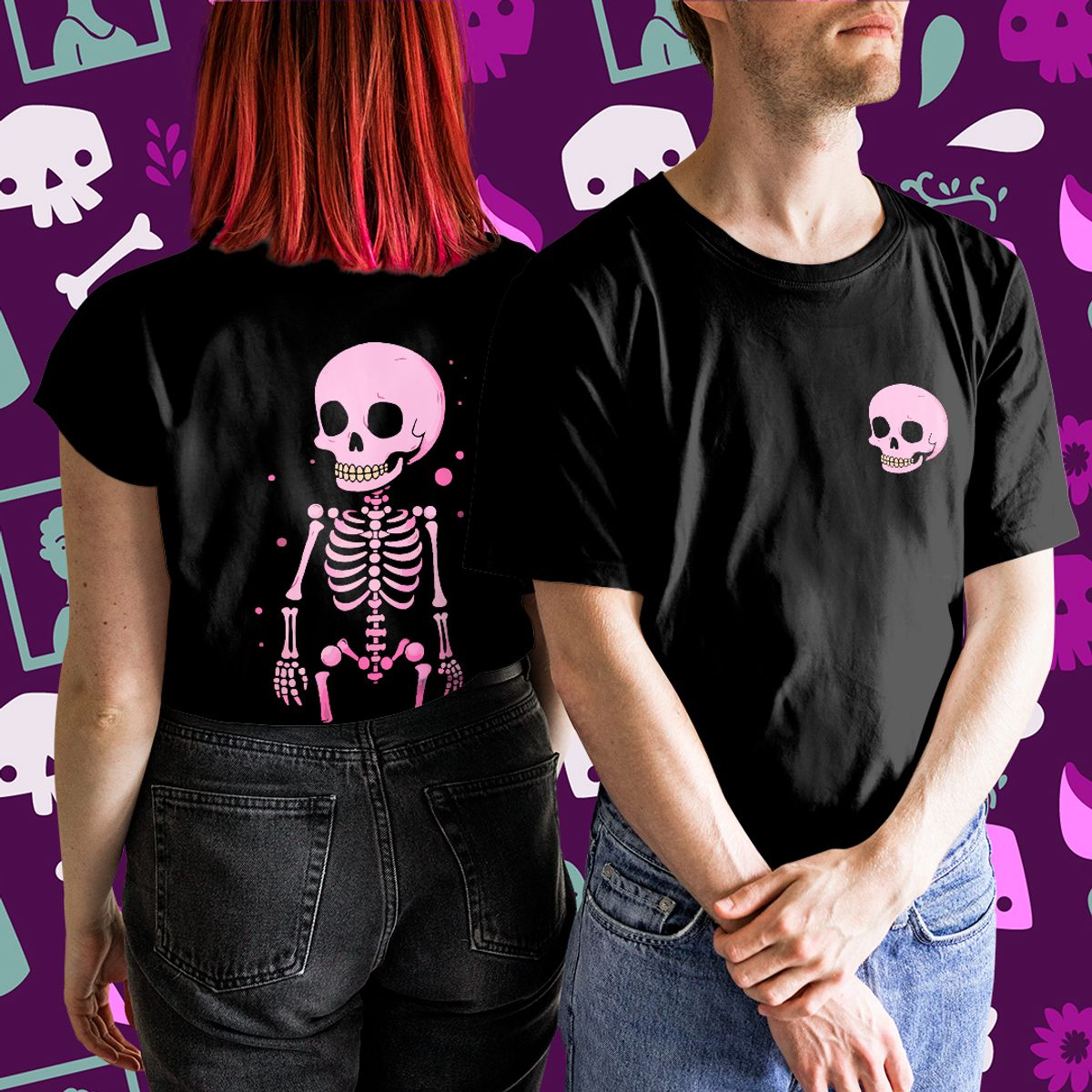 Nome do produto: Camiseta Pink Skull: Doçura e Estilo com um Toque Divertido
