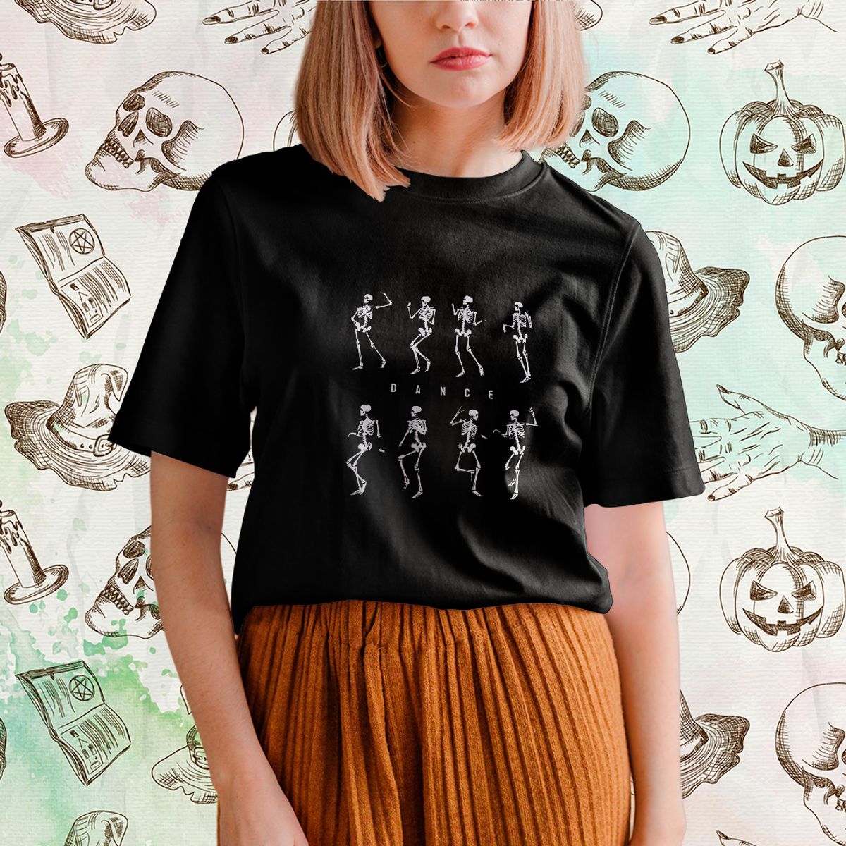 Nome do produto: Camisa Dança dos Esqueletos: Estilo e Ritmo Além da Vida