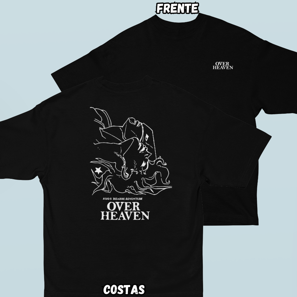 Nome do produto: Camiseta Oversized Over Heaven Frente Costas