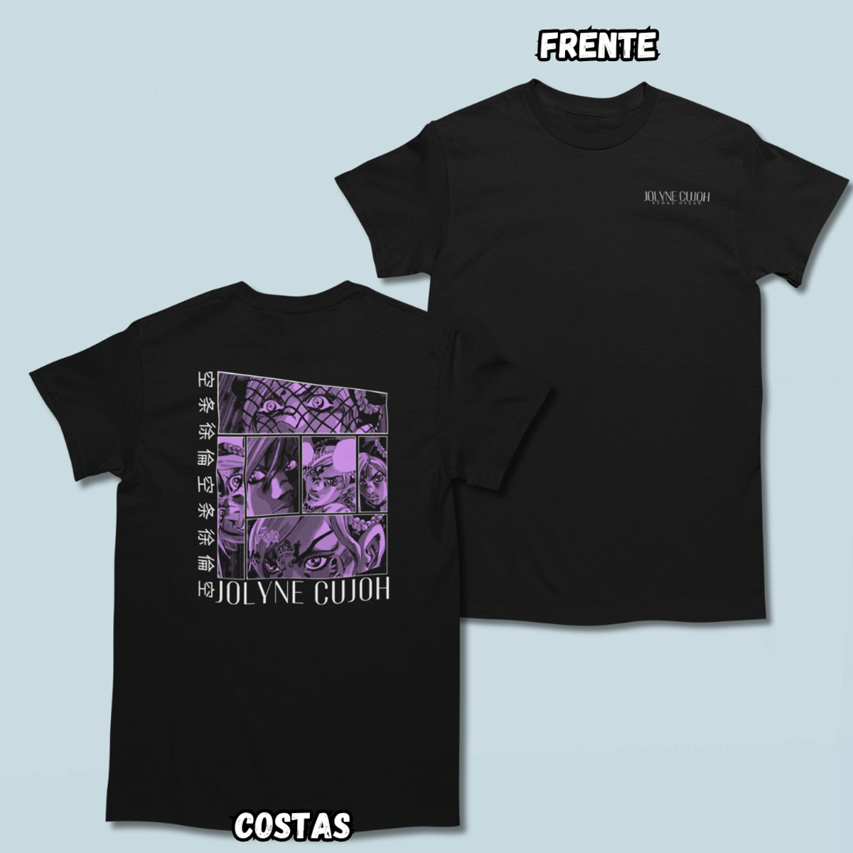 Nome do produto: Camiseta Jolyne J Frente Costas