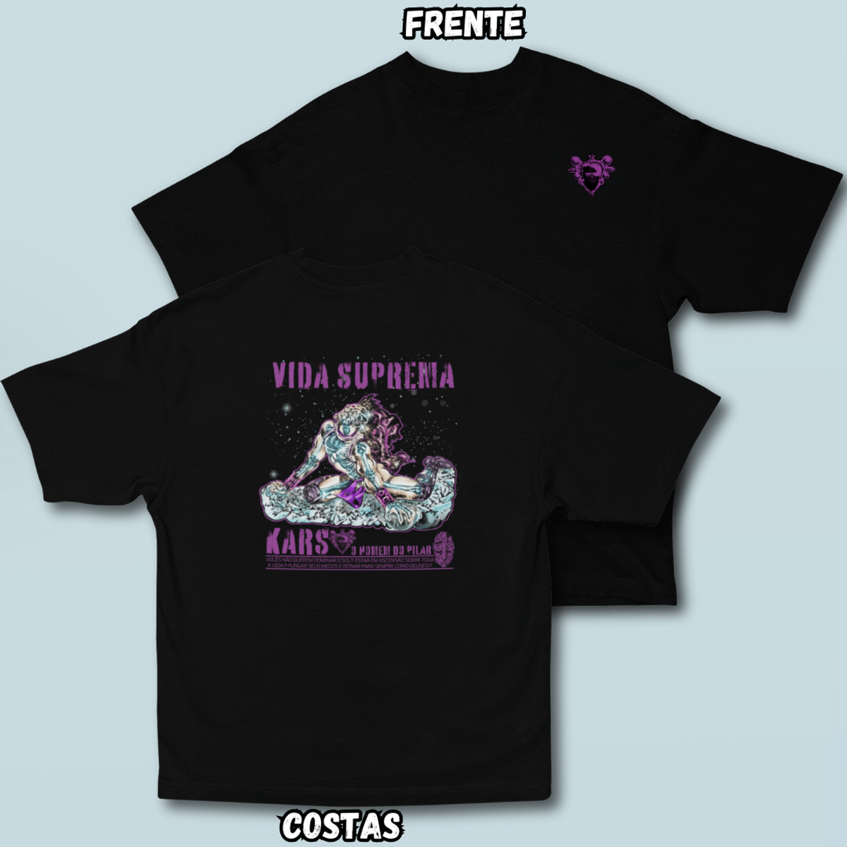 Nome do produto: Camiseta Oversized Kars Frente Costas