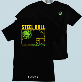 Camiseta Steel Ball Frente Costas