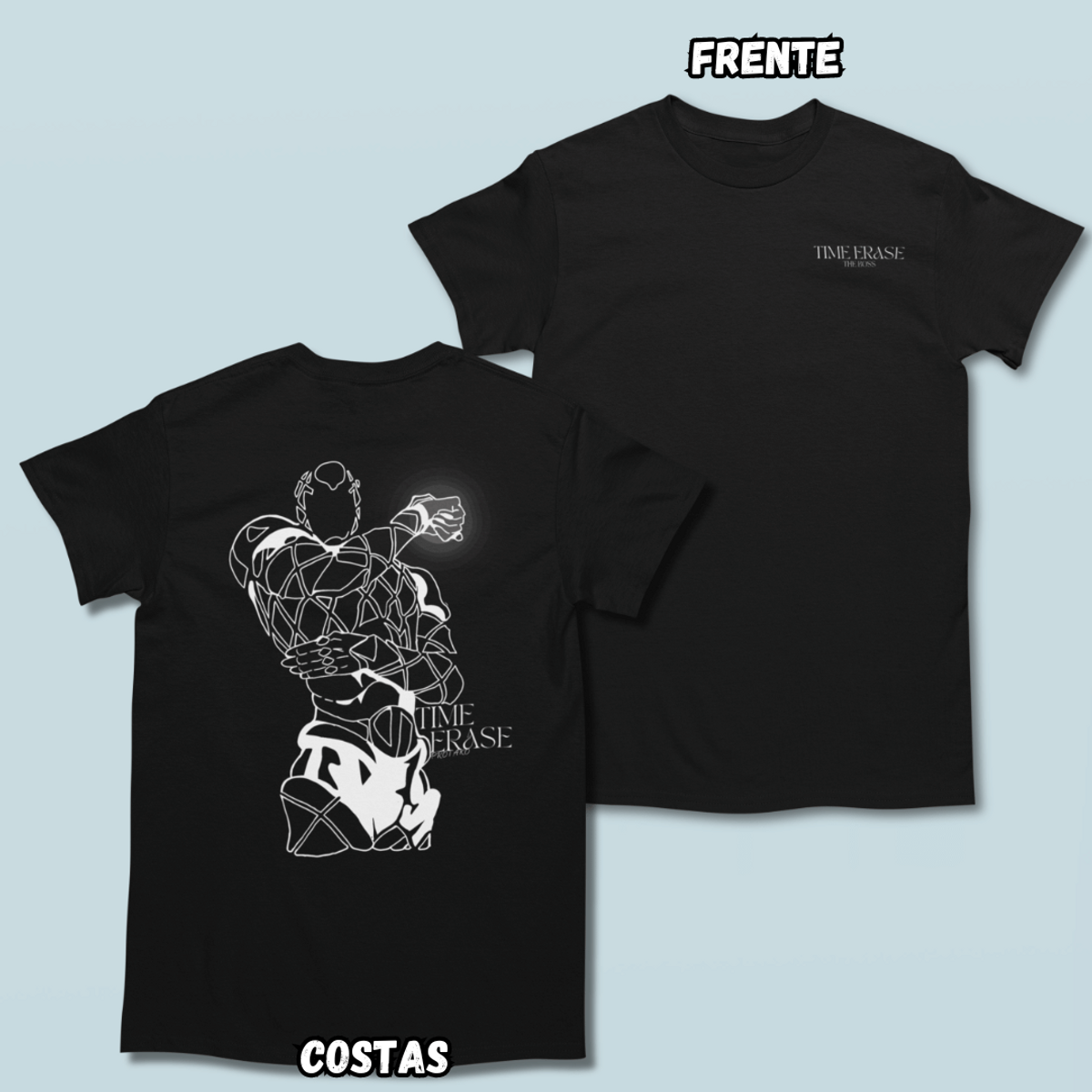 Nome do produto: Camiseta Time Erase Branco Frente Costas 