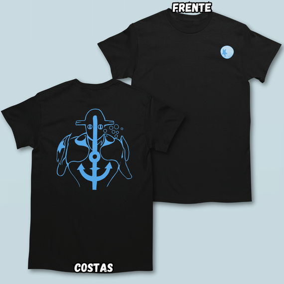 Camiseta Soft Azul Frente Costas