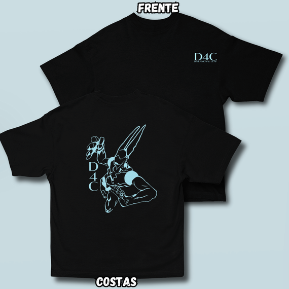 Camiseta Oversized D4C Frente Costas