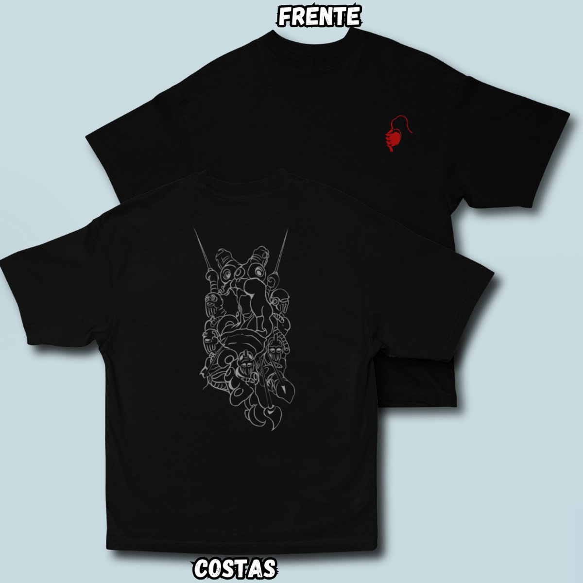 Nome do produto: Camiseta Oversized Chariot Frente Costas