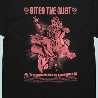 Nome do produtoCamiseta Bites Dust Frente Costas 