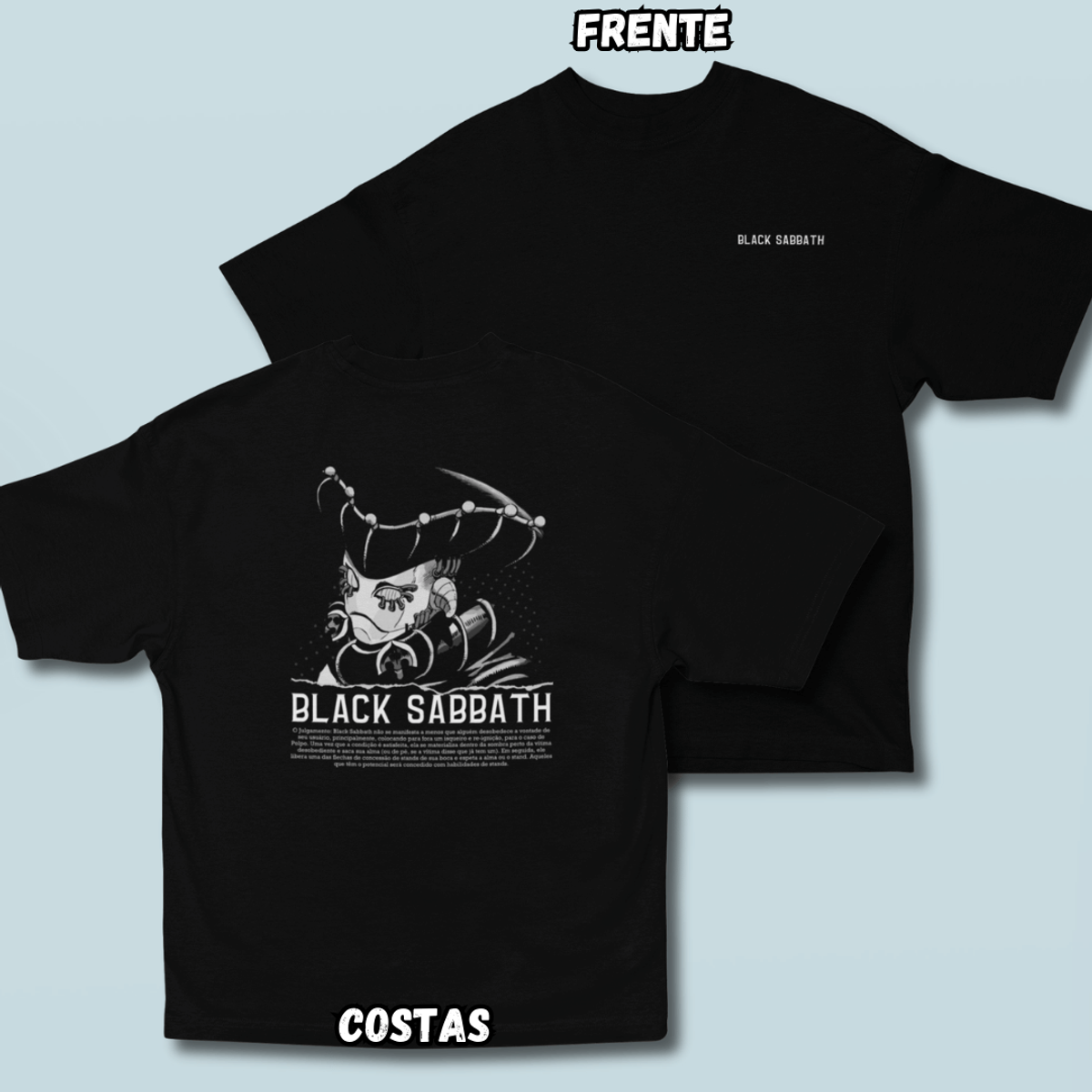 Nome do produto: Camiseta Oversized Black Frente Costas