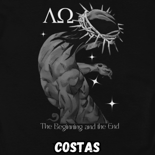 Nome do produtoCamiseta Oversized Alfa Omega Frente Costas