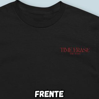 Nome do produtoCamiseta Oversized Time Erase Vermelho Frente Costas