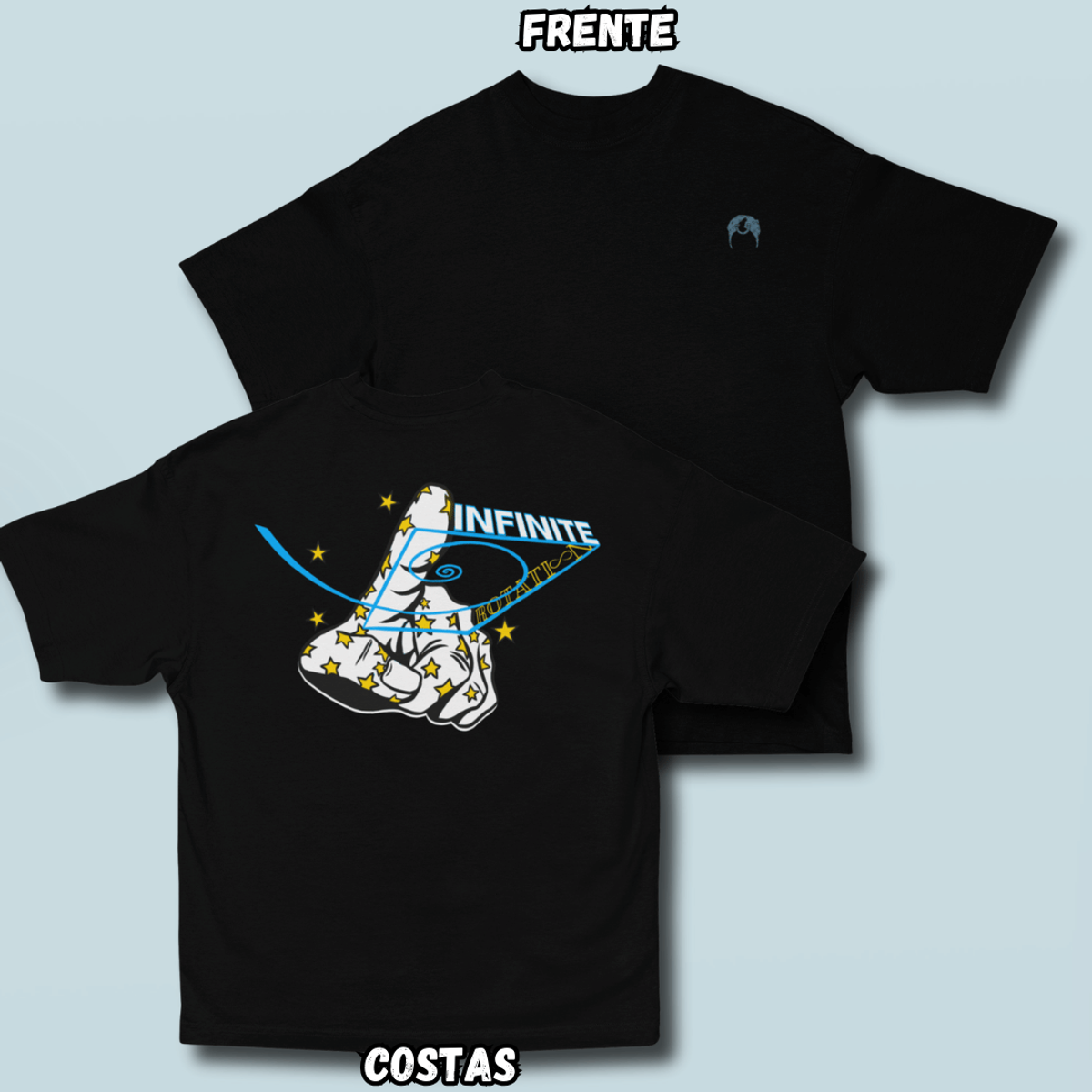 Nome do produto: Camiseta Oversized Johnny Infinite Frente Costas